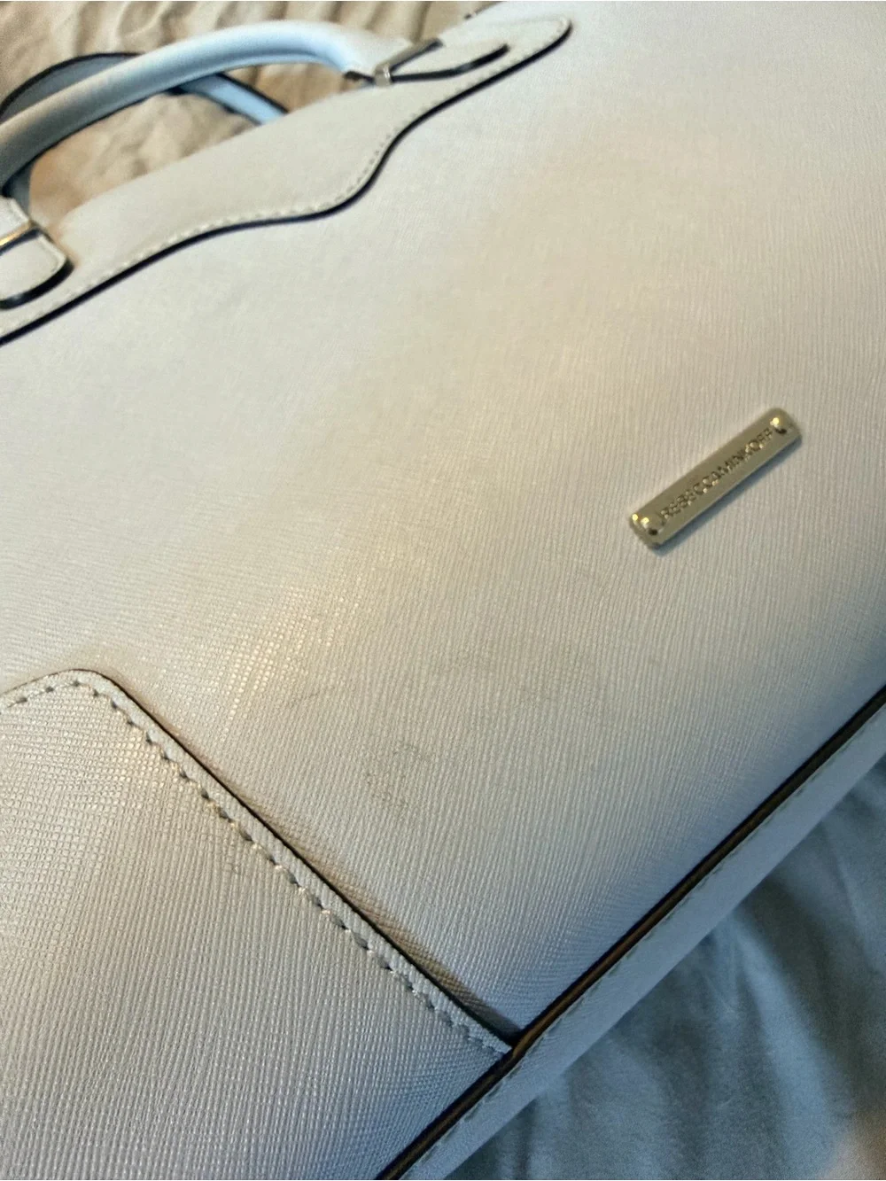 Rebecca Minkoff Light Blue Structured Top-Handle Crossbody Bag - Picture 10 of 10